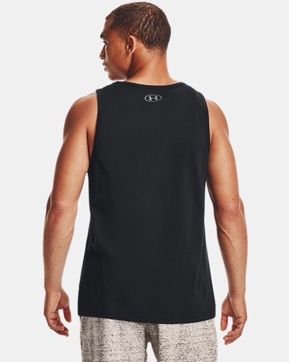 Mens Vest with Soft Feel and Loose Cut Sleek Mens Sleeveless T-Shirt with Graphic Design Men Under Armour Sportstyle Logo Tank